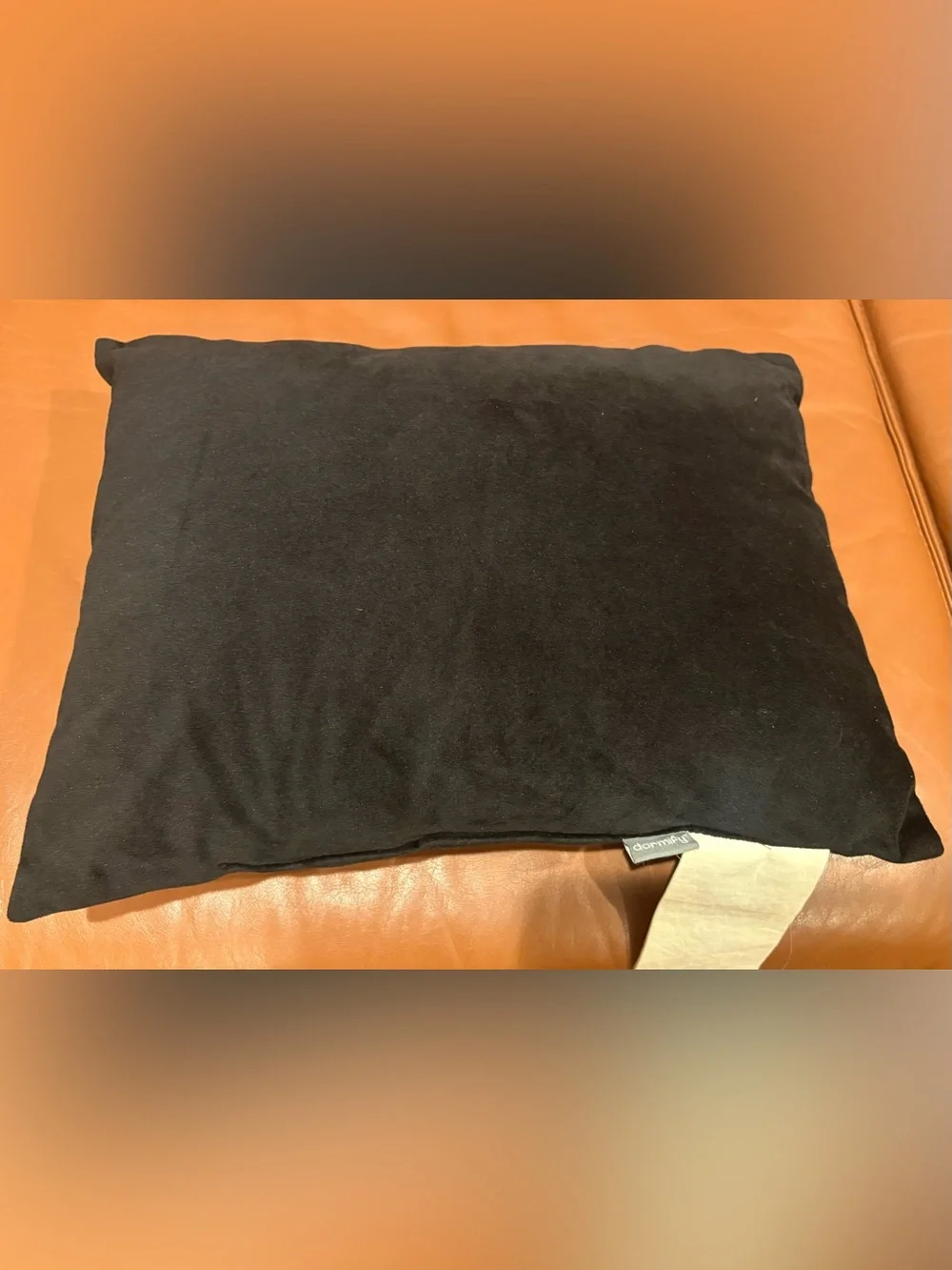 DORMIFY Velvet Kiss Throw Pillow Black/Silver Metallic Kiss (used)
